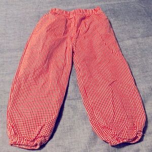 Cecil & Lou 2t Red and white Gingham lined bubble pants